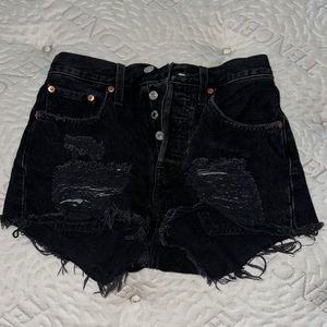 Black Levi’s shorts. Gently worn